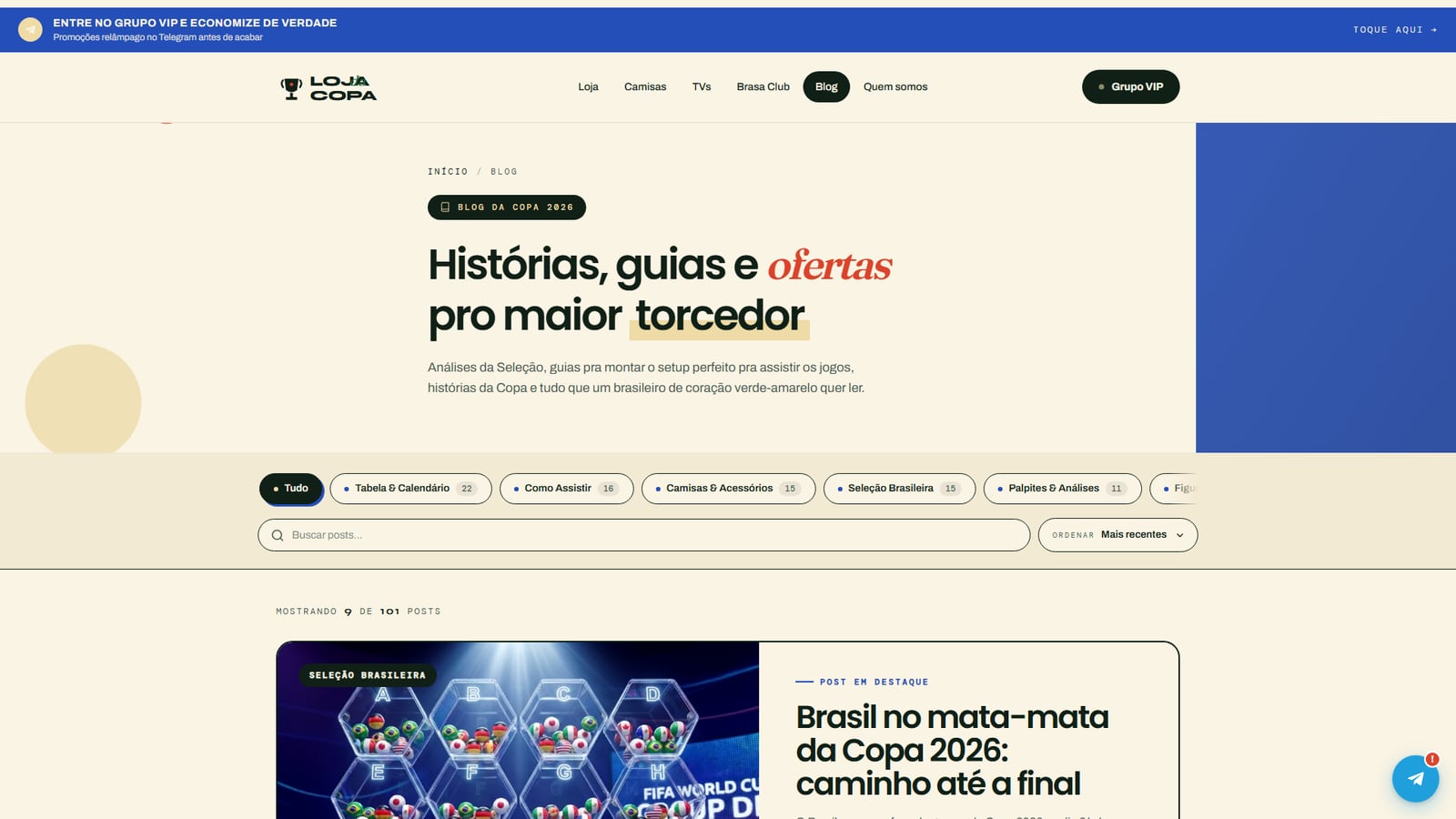print do projeto lojadacopa blog