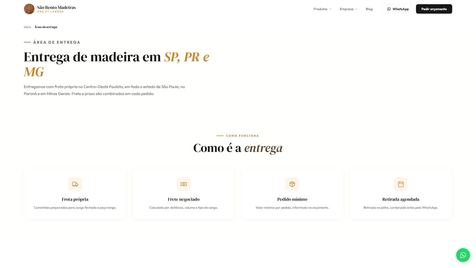 print do projeto saobento entrega